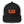 Carregar imagem no visualizador da galeria, Front view of Flat 6 World Trucker Cap by Vintage Vices with orange embroidered lettering, black front, white back