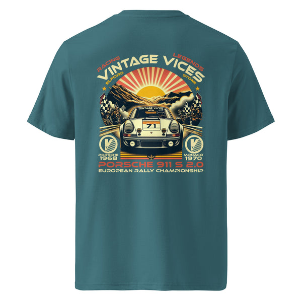Back view of stargazer Euro-Rally T-Shirt by Vintage Vices