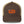 Carregar imagem no visualizador da galeria, Front view of Flat 6 World Trucker Cap by Vintage Vices with orange embroidered lettering, brown front, khaki back

