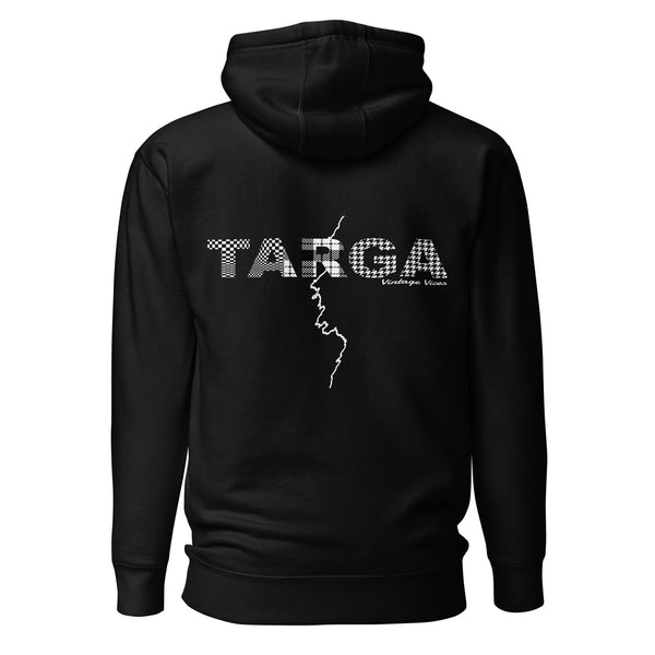 Back view of black Targa GA Hoodie by Vintage Vices