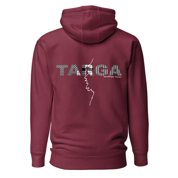 Back view of maroon Targa GA Hoodie by Vintage Vices
