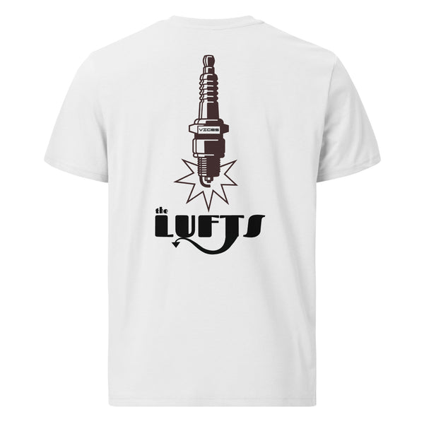 Back view of The Lufts Classic Logo T-Shirt in white by Vintage Vices