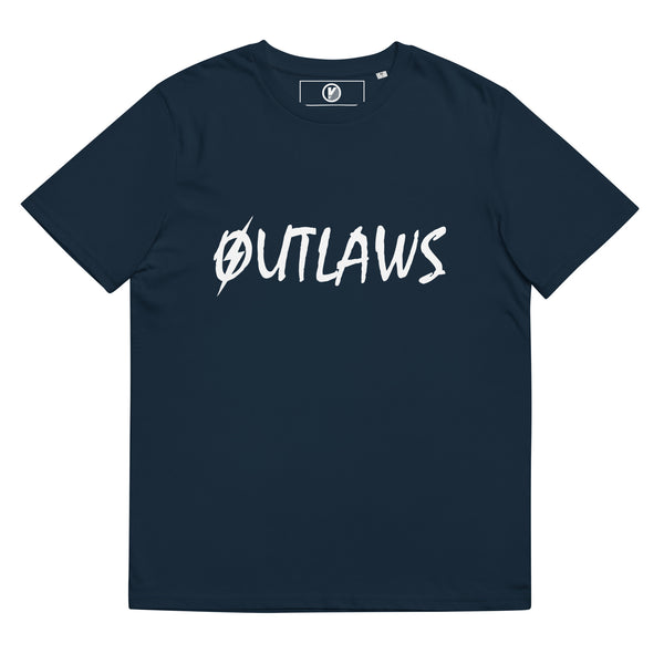 Front view of The Outlaws Botox T-Shirt in French navy by Vintage Vices